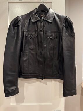 TRUTH by Republic Black Faux Leather Jacket
